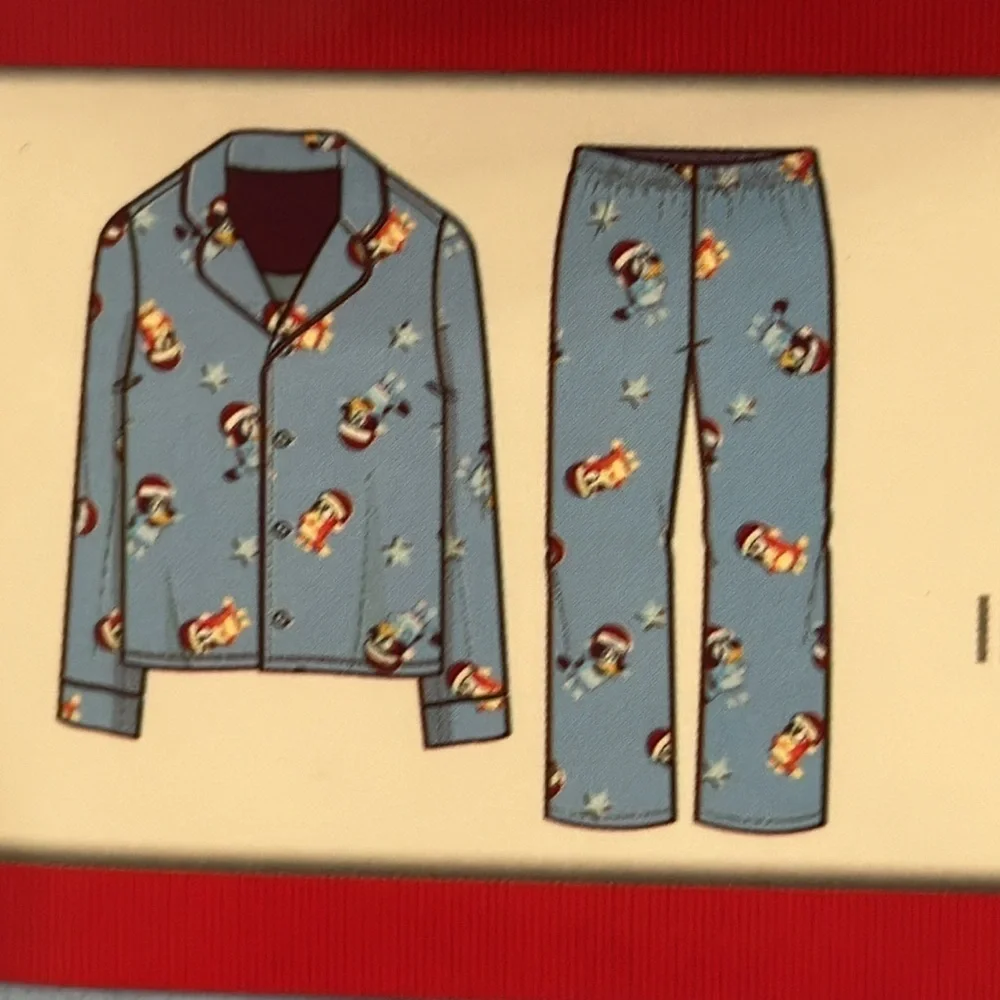 Bluey Christmas Flannel Pajama Set - Blue - Infant - Toddler Unisex 2pc